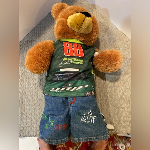 Dan Dee choice bear with a Earnheart jr upgrade excellent condition VINTAGE - Picture 1 of 13